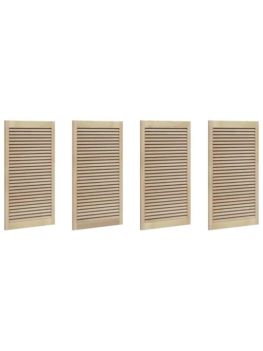 Skapju durvis 4 pcs brūna 110 x 59.5 x 2.1 cm priedes masīvkoks