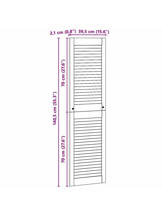 Skapju durvis other ar durvīm 4 pcs brūna 140.5 x 39.5 x 2.1 cm