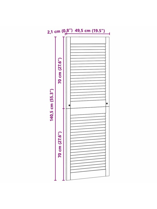 Skapju durvis other ar durvīm 4 pcs brūna 140.5 x 49.5 x 2.1 cm