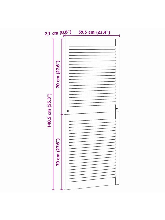 Skapju durvis other ar durvīm 4 pcs brūna 140.5 x 59.5 x 2.1 cm