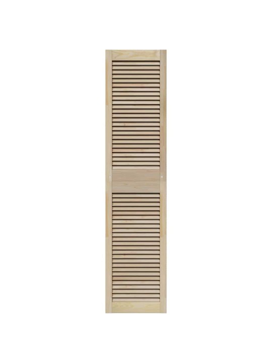 Skapju durvis 4 pcs brūna 170 x 39.5 x 2.1 cm priedes masīvkoks