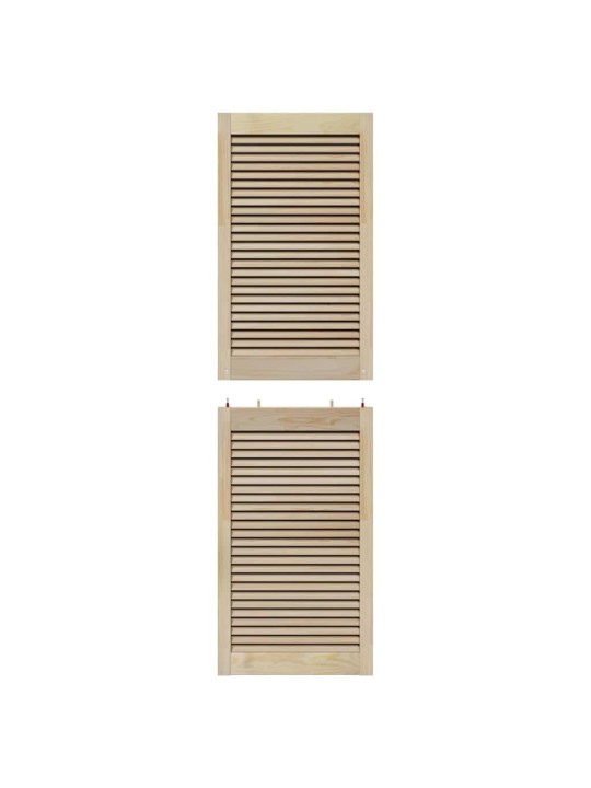 Skapju durvis 4 pcs brūna 170 x 49.5 x 2.1 cm priedes masīvkoks