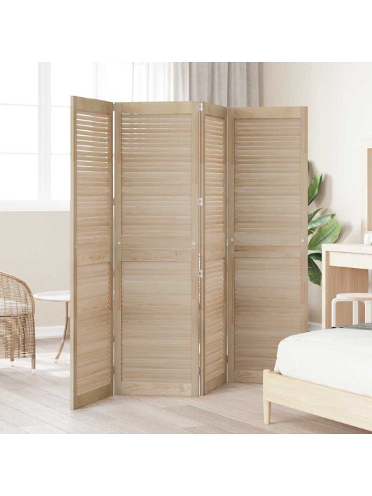 Skapju durvis 4 pcs brūna 170 x 49.5 x 2.1 cm priedes masīvkoks