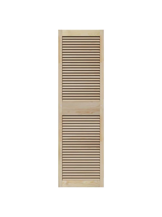 Skapju durvis 4 pcs brūna 170 x 49.5 x 2.1 cm priedes masīvkoks