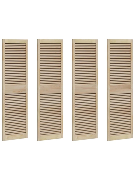 Skapju durvis 4 pcs brūna 170 x 49.5 x 2.1 cm priedes masīvkoks