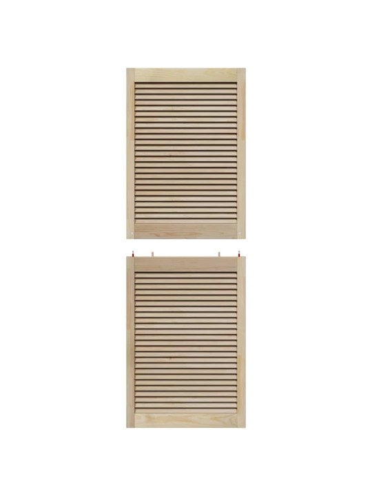 Skapju durvis 4 pcs brūna 170 x 59.5 x 2.1 cm priedes masīvkoks