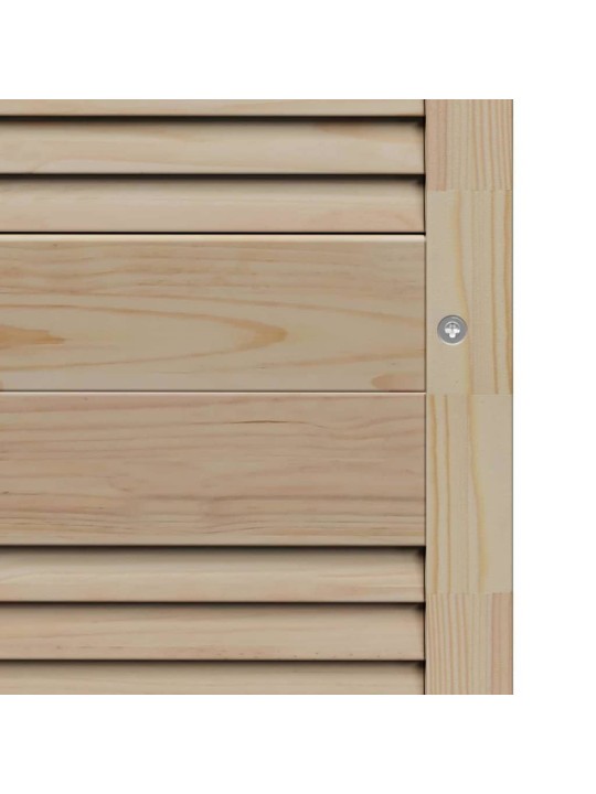 Skapju durvis 4 pcs brūna 170 x 59.5 x 2.1 cm priedes masīvkoks