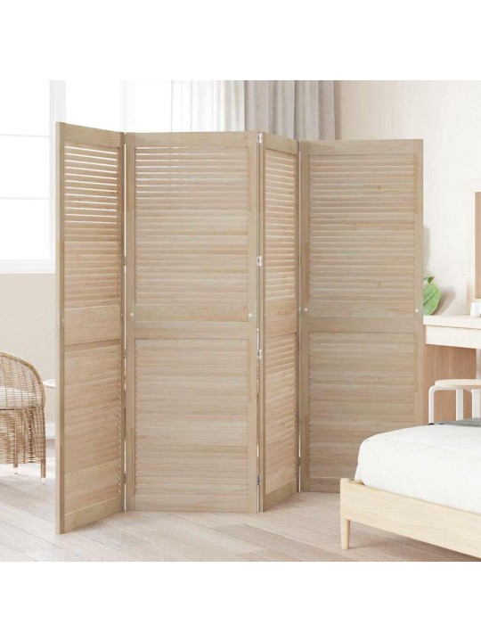 Skapju durvis 4 pcs brūna 170 x 59.5 x 2.1 cm priedes masīvkoks