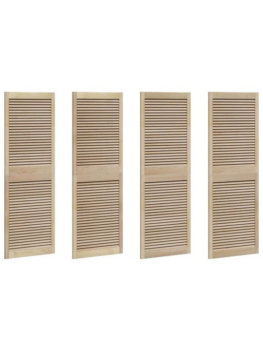Skapju durvis 4 pcs brūna 170 x 59.5 x 2.1 cm priedes masīvkoks