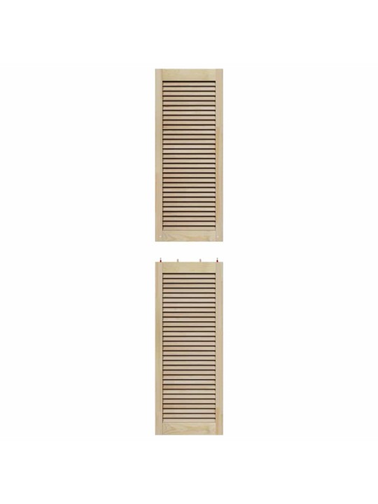 Skapju durvis 4 pcs brūna 201 x 39.5 x 2.1 cm priedes masīvkoks