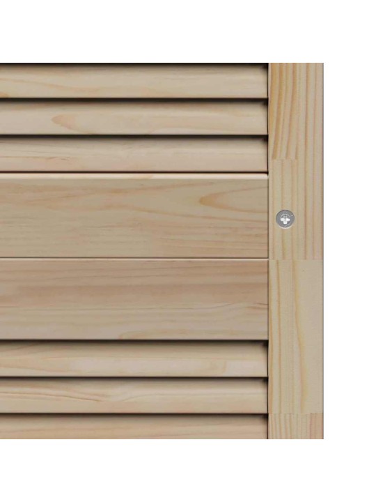 Skapju durvis 4 pcs brūna 201 x 39.5 x 2.1 cm priedes masīvkoks