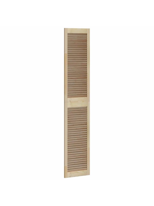 Skapju durvis 4 pcs brūna 201 x 39.5 x 2.1 cm priedes masīvkoks