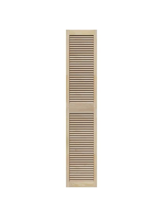 Skapju durvis 4 pcs brūna 201 x 39.5 x 2.1 cm priedes masīvkoks