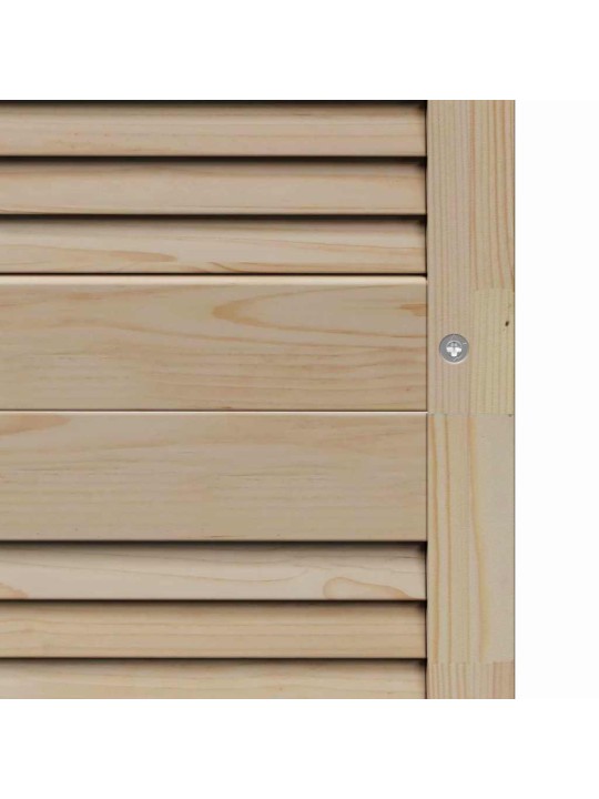 Skapju durvis 4 pcs brūna 201 x 49.5 x 2.1 cm priedes masīvkoks