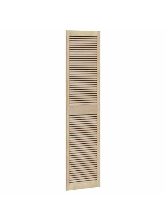 Skapju durvis 4 pcs brūna 201 x 49.5 x 2.1 cm priedes masīvkoks