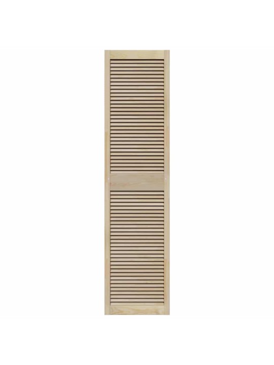 Skapju durvis 4 pcs brūna 201 x 49.5 x 2.1 cm priedes masīvkoks