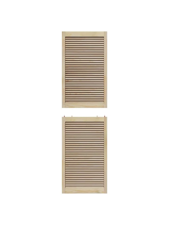 Skapju durvis 4 pcs brūna 201 x 59.5 x 2.1 cm priedes masīvkoks