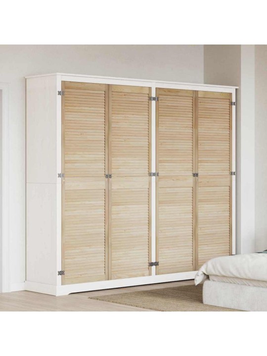 Skapju durvis 4 pcs brūna 201 x 59.5 x 2.1 cm priedes masīvkoks