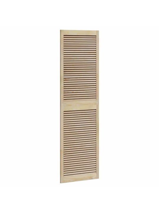 Skapju durvis 4 pcs brūna 201 x 59.5 x 2.1 cm priedes masīvkoks