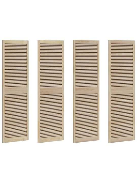 Skapju durvis 4 pcs brūna 201 x 59.5 x 2.1 cm priedes masīvkoks