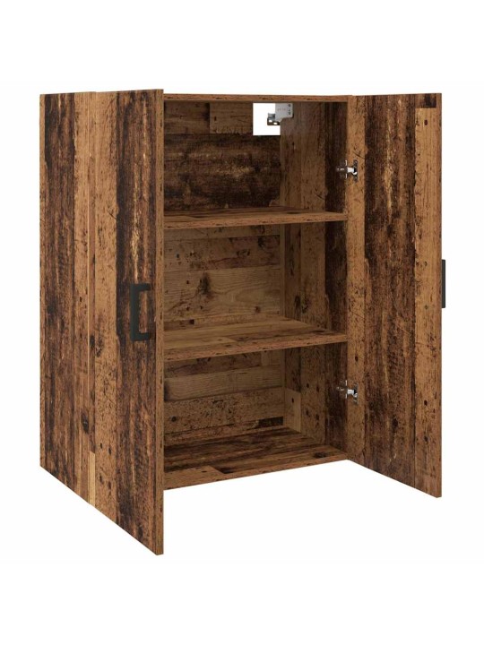 Sienā uzstādītie skapji 2 pcs vecs koks 69.5 x 34 x 90 cm