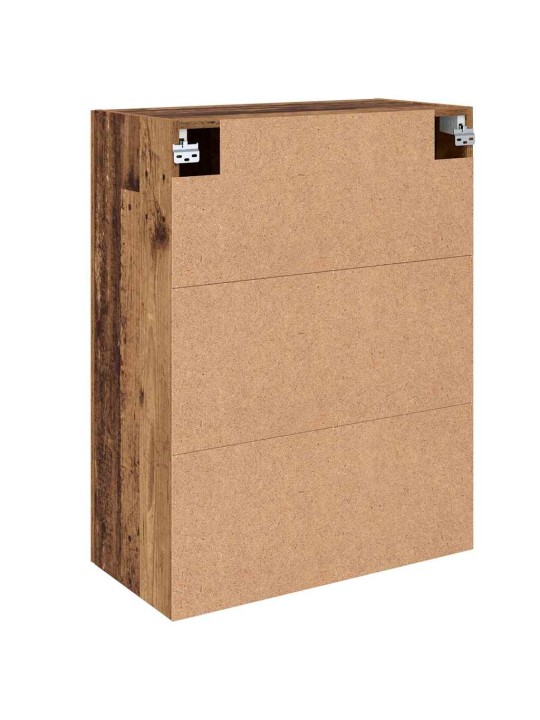 Sienā uzstādītie skapji 2 pcs vecs koks 69.5 x 34 x 90 cm