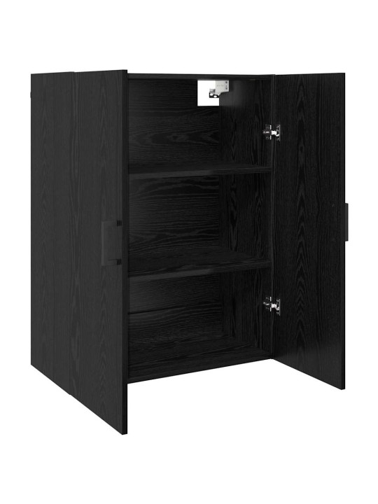 Sienā uzstādītie skapji 2 pcs melns ozols 69.5 x 34 x 90 cm