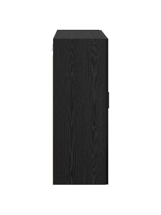 Sienā uzstādītie skapji 2 pcs melns ozols 69.5 x 34 x 90 cm