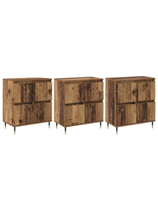 Sānu skapji 3 pcs vecs koks 180 x 35 x 70 cm inženierijas koks