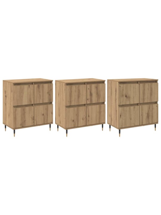 Sānu skapji 3 pcs amatnieku ozola 180 x 35 x 70 cm