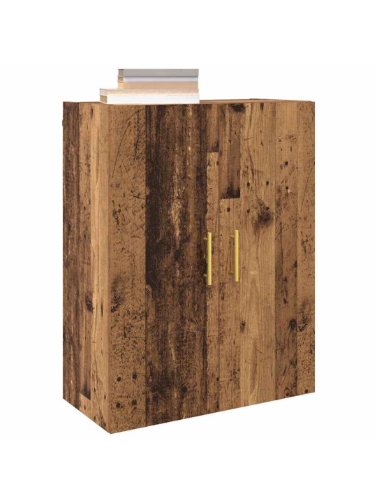 Sienā uzstādītie skapji 2 pcs vecs koks 69.5 x 34 x 90 cm