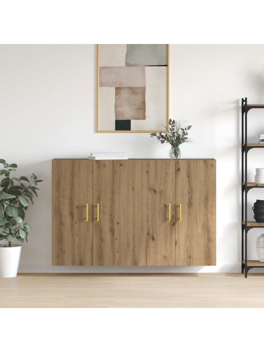 Sienā uzstādītie skapji 2 pcs amatnieku ozola 69.5 x 34 x 90 cm