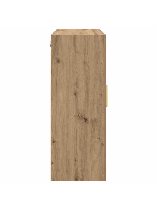 Sienā uzstādītie skapji 2 pcs amatnieku ozola 69.5 x 34 x 90 cm