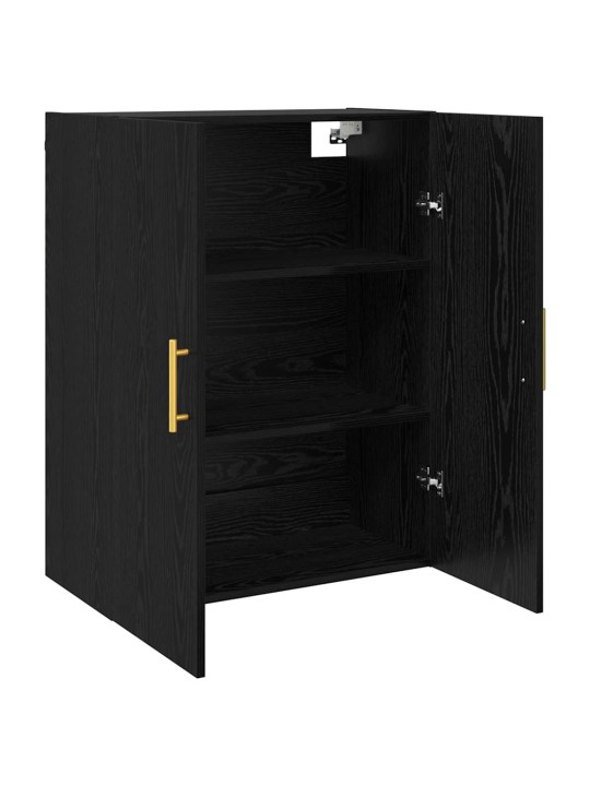 Sienā uzstādītie skapji 2 pcs melns ozols 69.5 x 34 x 90 cm