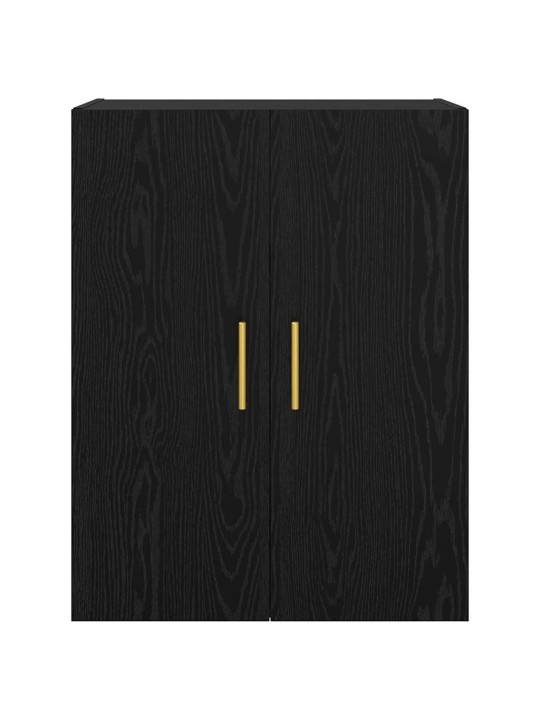Sienā uzstādītie skapji 2 pcs melns ozols 69.5 x 34 x 90 cm