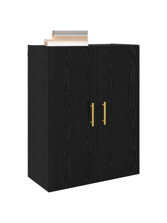 Sienā uzstādītie skapji 2 pcs melns ozols 69.5 x 34 x 90 cm