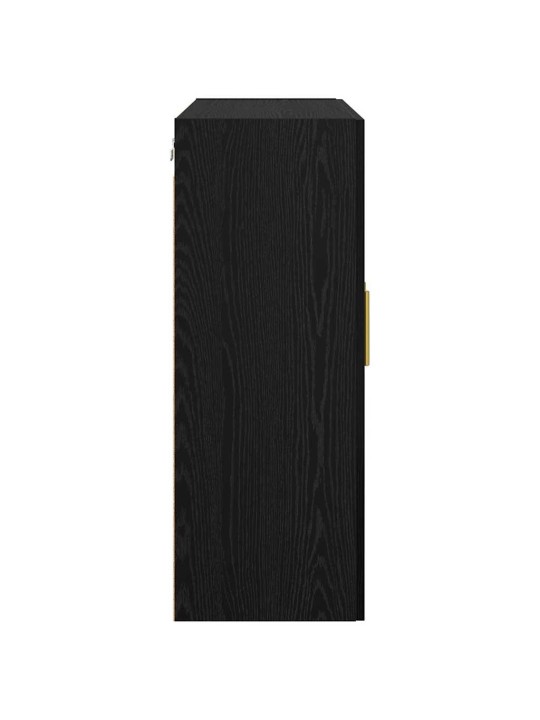 Sienā uzstādītie skapji 2 pcs melns ozols 69.5 x 34 x 90 cm