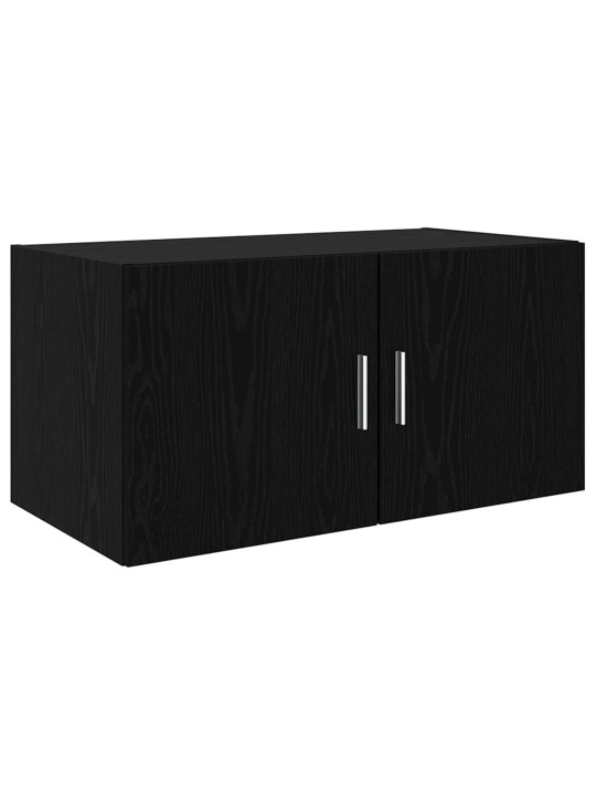 Skapītis melns ozols 80 x 41 x 225 cm inženierijas koks