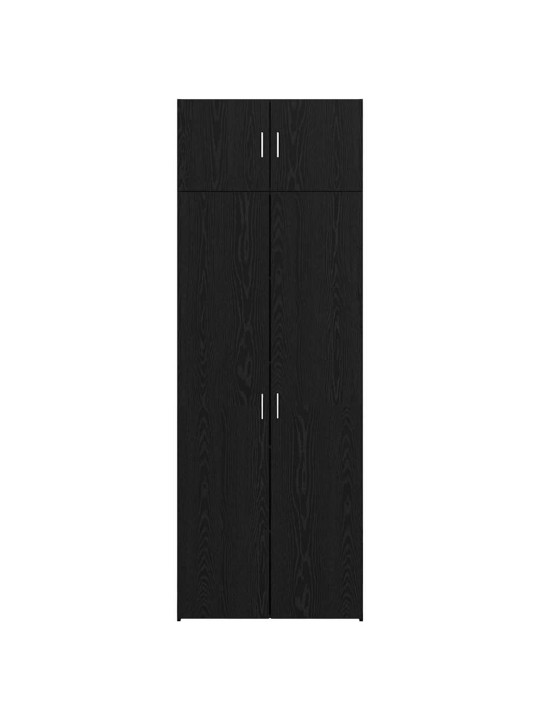 Skapītis melns ozols 80 x 41 x 225 cm inženierijas koks
