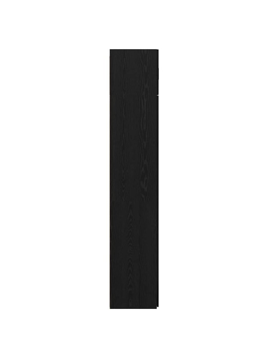 Skapītis melns ozols 80 x 41 x 225 cm inženierijas koks