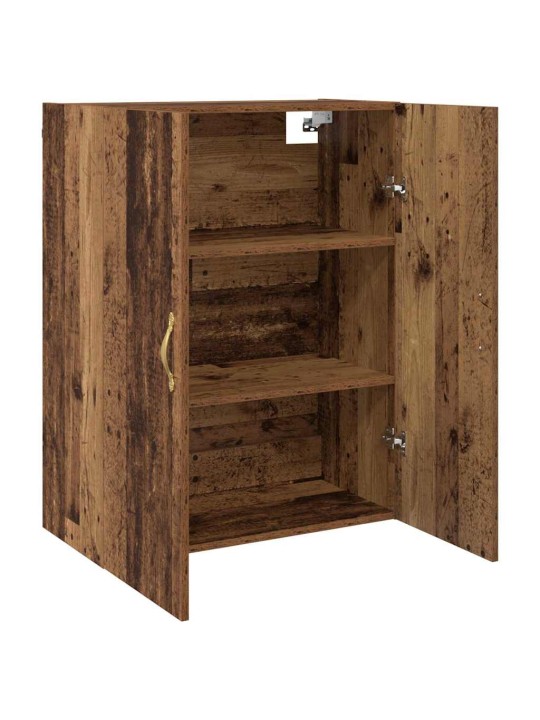 Sienā uzstādītie skapji 2 pcs vecs koks 69.5 x 34 x 90 cm