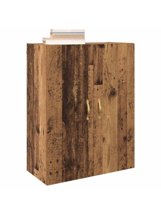 Sienā uzstādītie skapji 2 pcs vecs koks 69.5 x 34 x 90 cm