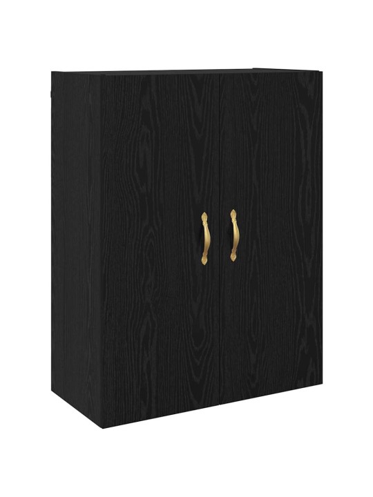 Sienā uzstādītie skapji 2 pcs melns ozols 69.5 x 34 x 90 cm
