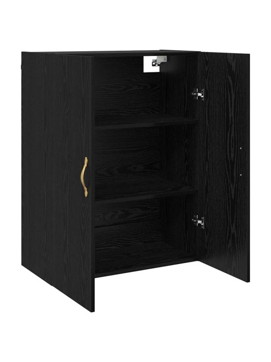 Sienā uzstādītie skapji 2 pcs melns ozols 69.5 x 34 x 90 cm