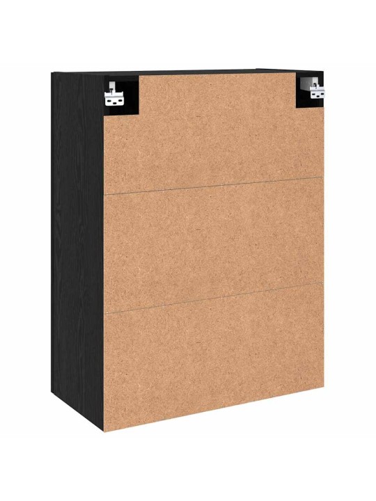 Sienā uzstādītie skapji 2 pcs melns ozols 69.5 x 34 x 90 cm