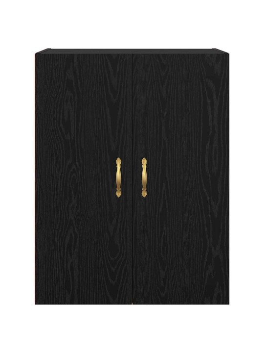Sienā uzstādītie skapji 2 pcs melns ozols 69.5 x 34 x 90 cm
