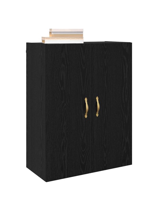 Sienā uzstādītie skapji 2 pcs melns ozols 69.5 x 34 x 90 cm