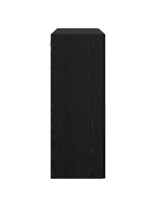 Sienā uzstādītie skapji 2 pcs melns ozols 69.5 x 34 x 90 cm