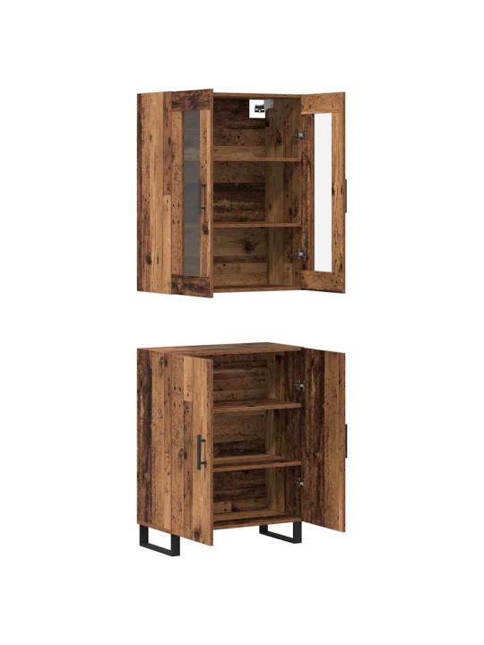 Augstais skapītis vecs koks 69.5 x 34 x 90 cm inženierijas koks