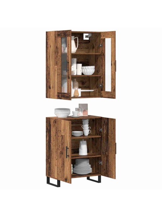 Augstais skapītis vecs koks 69.5 x 34 x 90 cm inženierijas koks